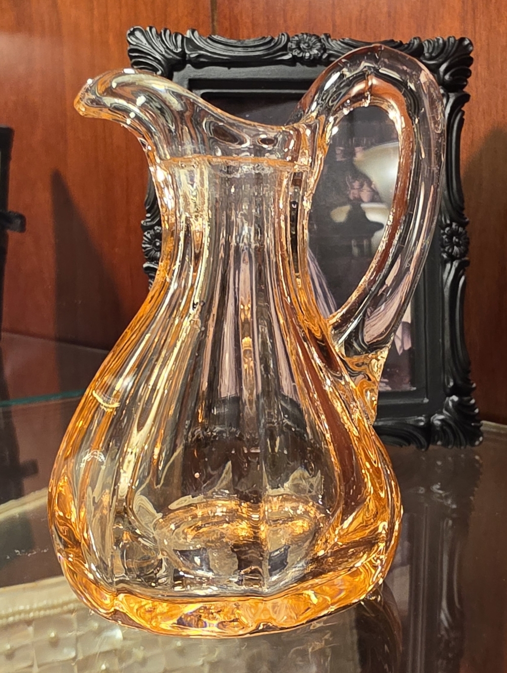 Vintage Tiffin Pink Depression Glass Ribbed Cruet - Hand Blown